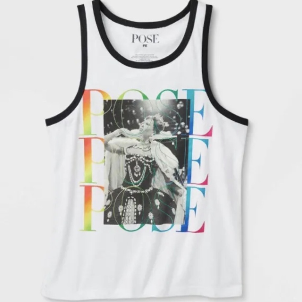 NEW Pride Adult POSE FX Tank Top Graphic T-SHIRT SLIM TANK LGBTQIA GAY PARADE